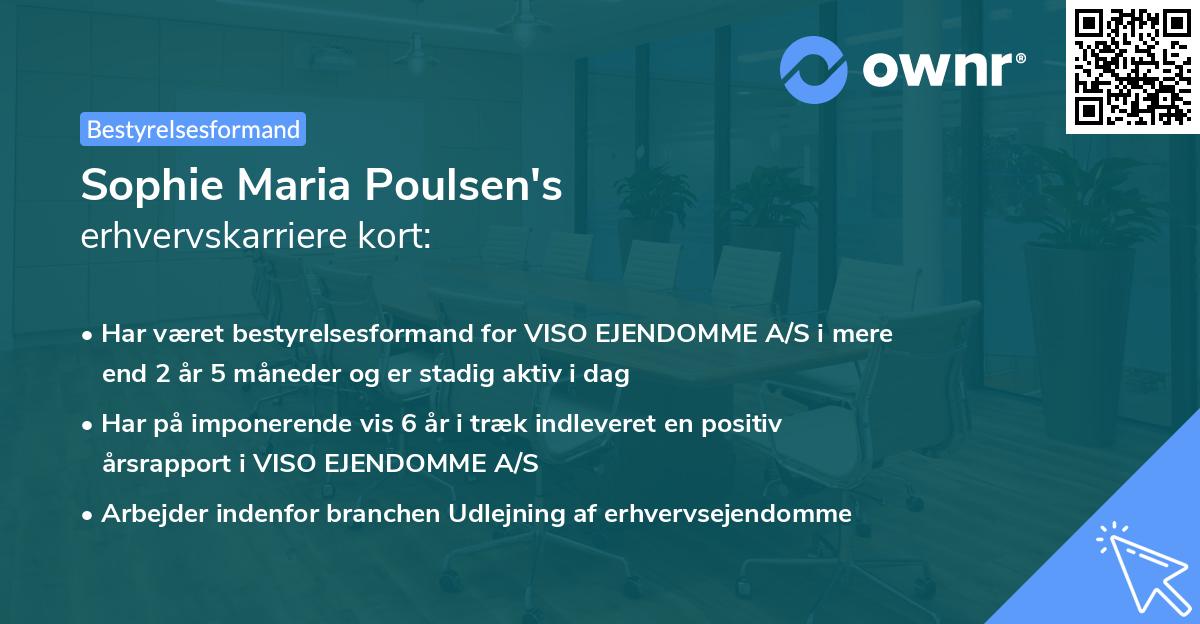 Sophie Maria Poulsen's erhvervskarriere kort