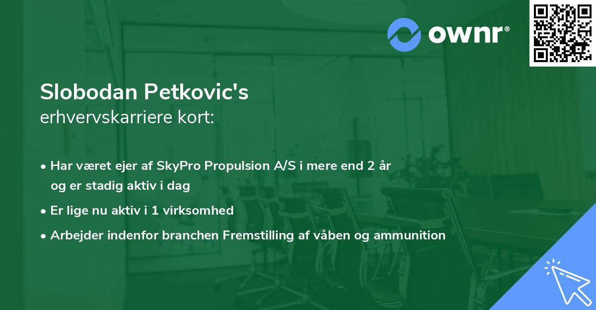 Slobodan Petkovic's erhvervskarriere kort