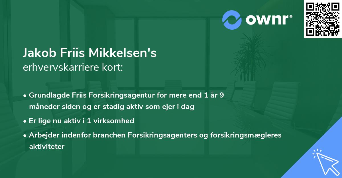 Jakob Friis Mikkelsen's erhvervskarriere kort