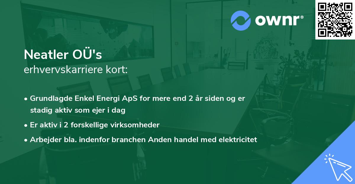 Neatler OÜ's erhvervskarriere kort