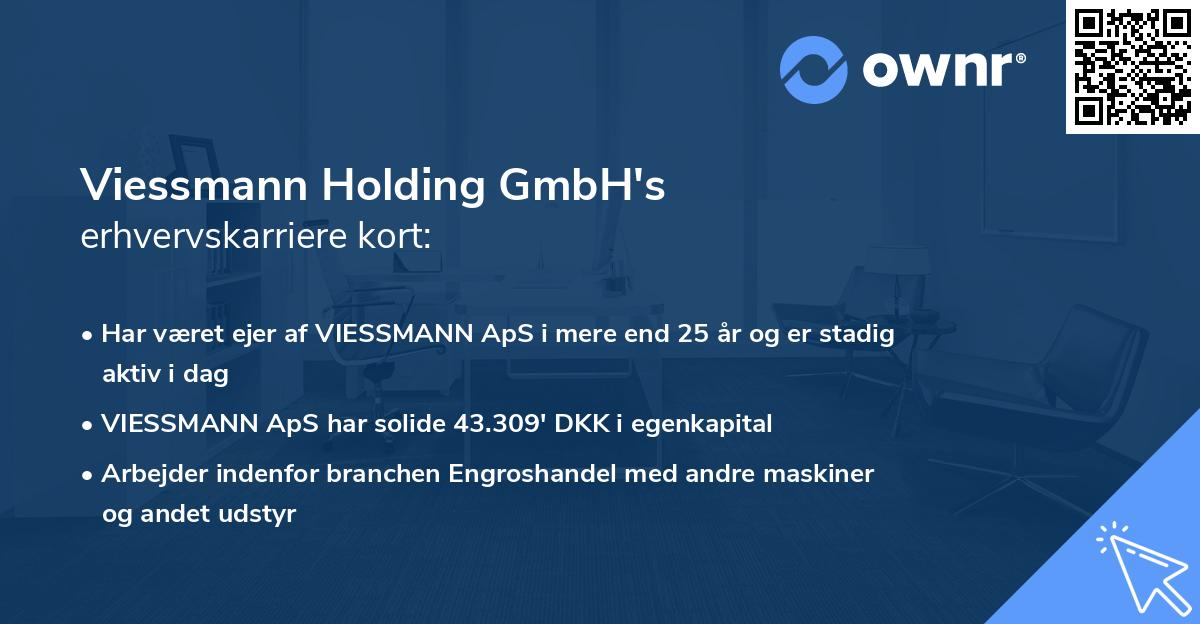 Viessmann Holding GmbH's erhvervskarriere kort