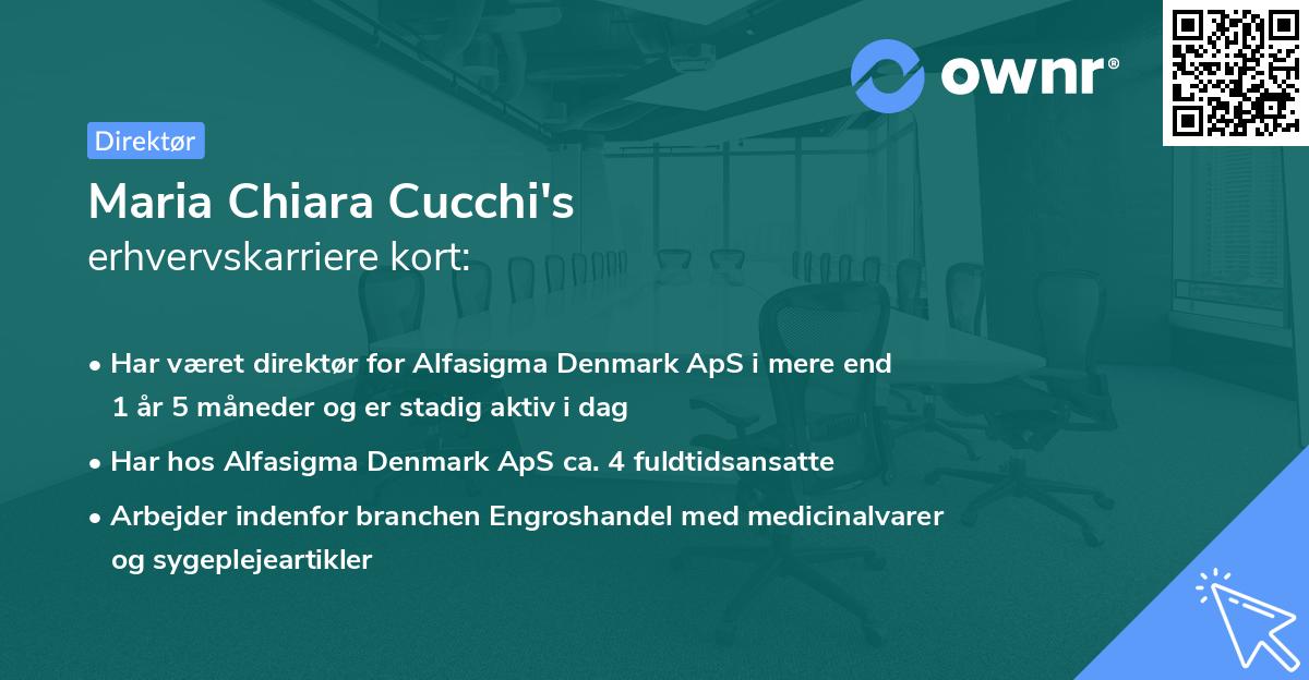 Maria Chiara Cucchi's erhvervskarriere kort