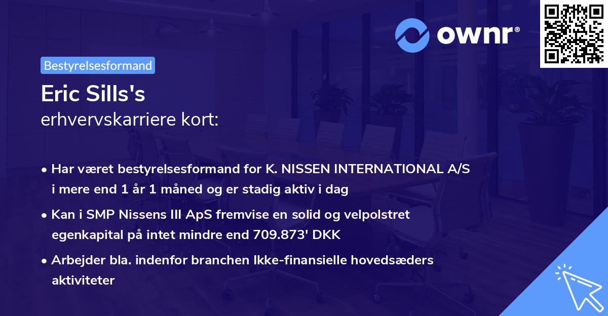 Eric Sills's erhvervskarriere kort