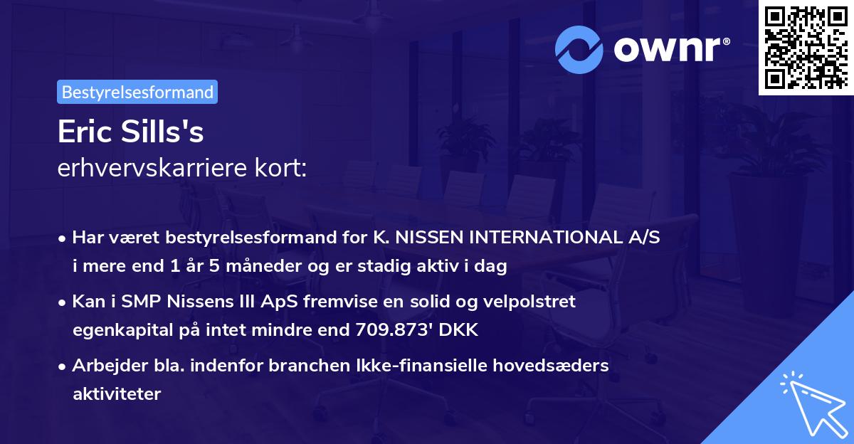 Eric Sills's erhvervskarriere kort