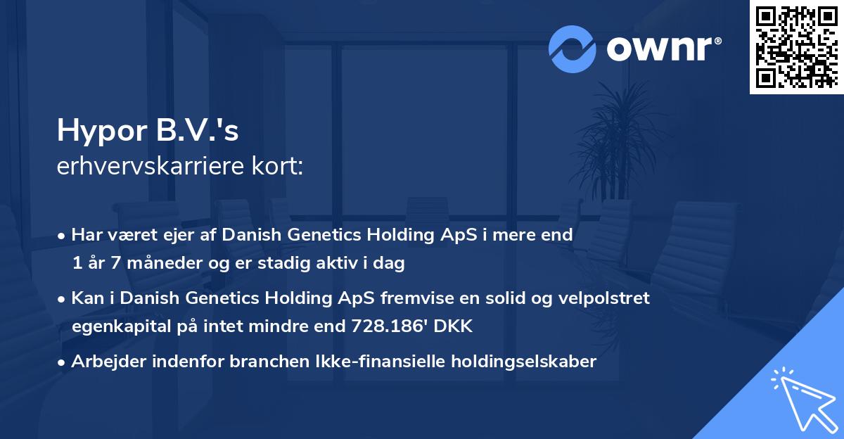 Hypor B.V.'s erhvervskarriere kort