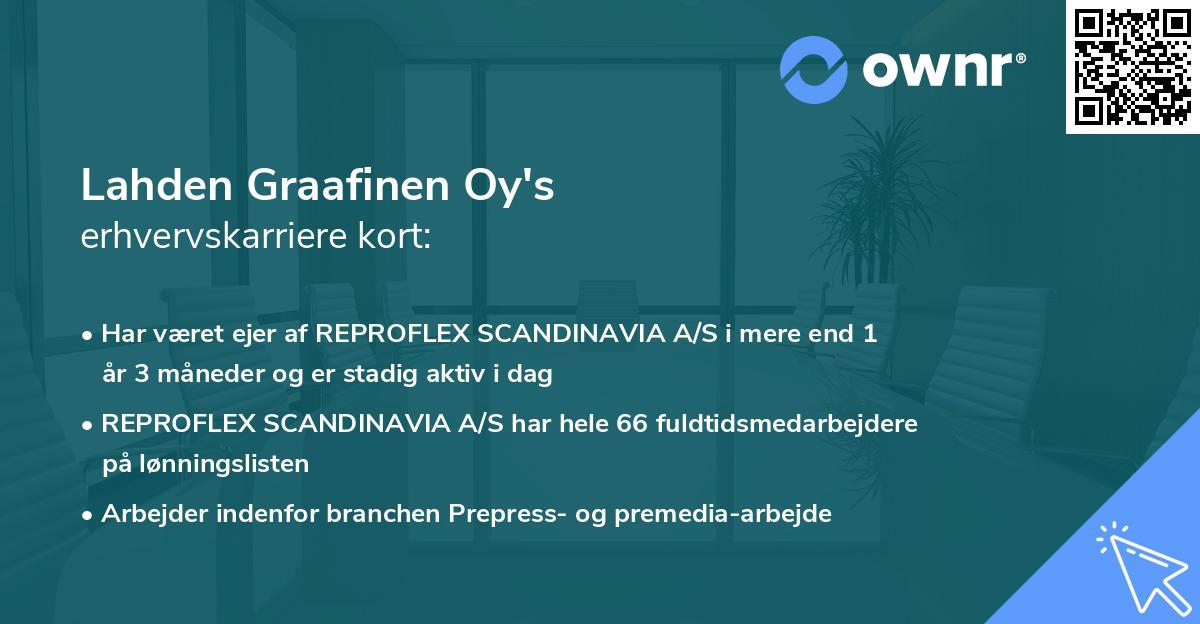 Lahden Graafinen Oy's erhvervskarriere kort