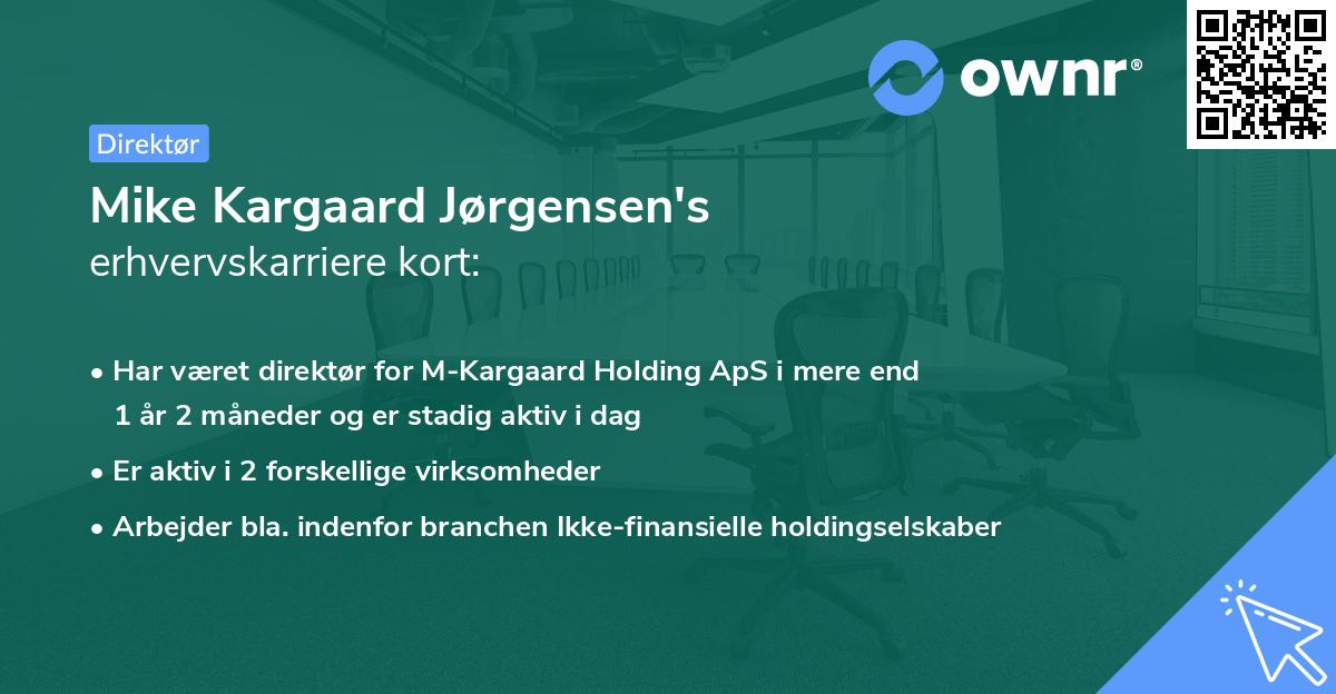 Mike Kargaard Jørgensen's erhvervskarriere kort