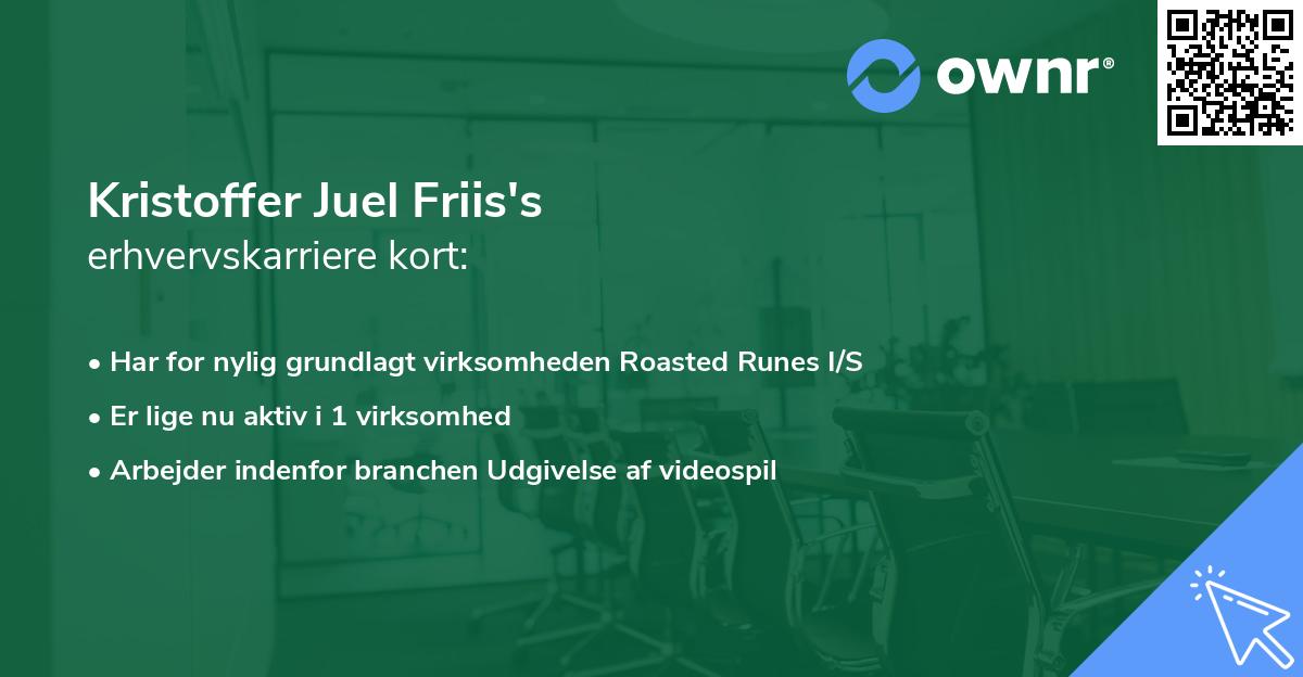 Kristoffer Juel Friis's erhvervskarriere kort
