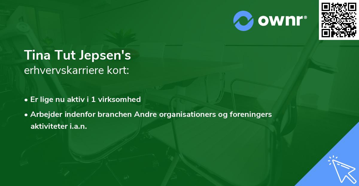 Tina Tut Jepsen's erhvervskarriere kort