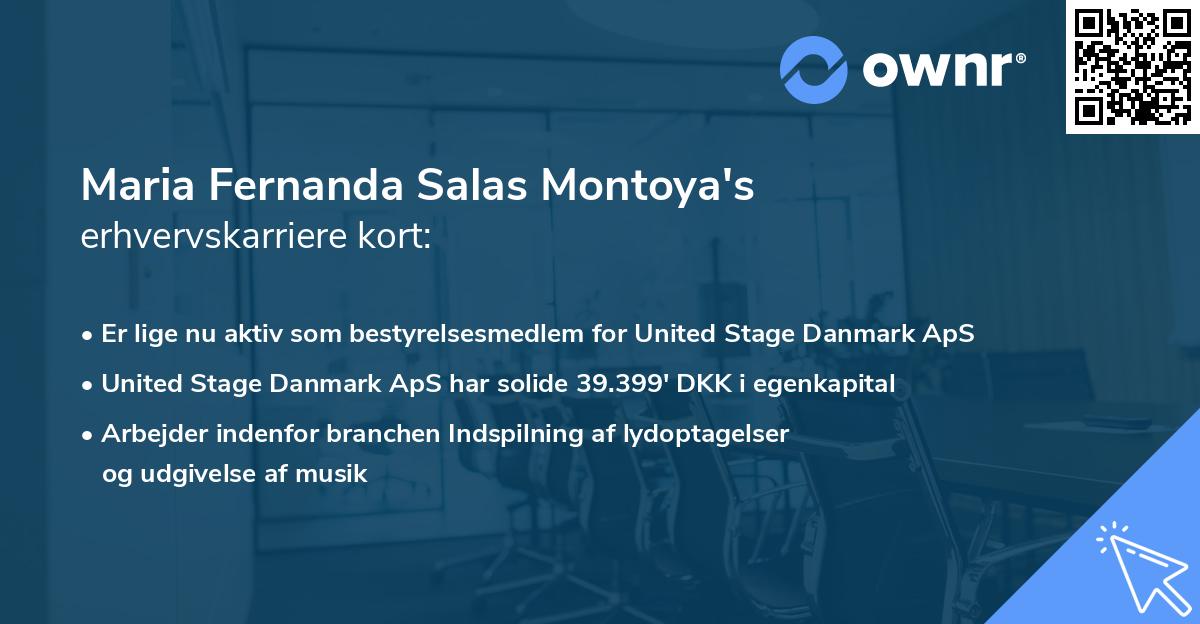 Maria Fernanda Salas Montoya's erhvervskarriere kort