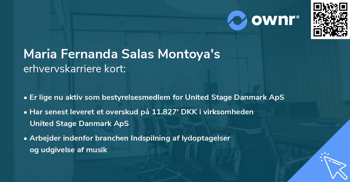 Maria Fernanda Salas Montoya's erhvervskarriere kort