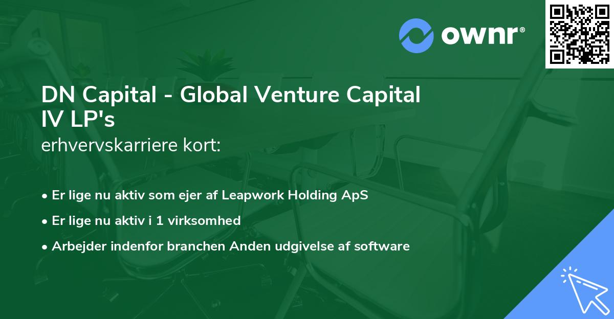 DN Capital - Global Venture Capital IV LP's erhvervskarriere kort