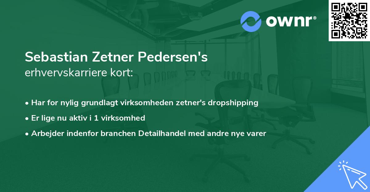 Sebastian Zetner Pedersen's erhvervskarriere kort