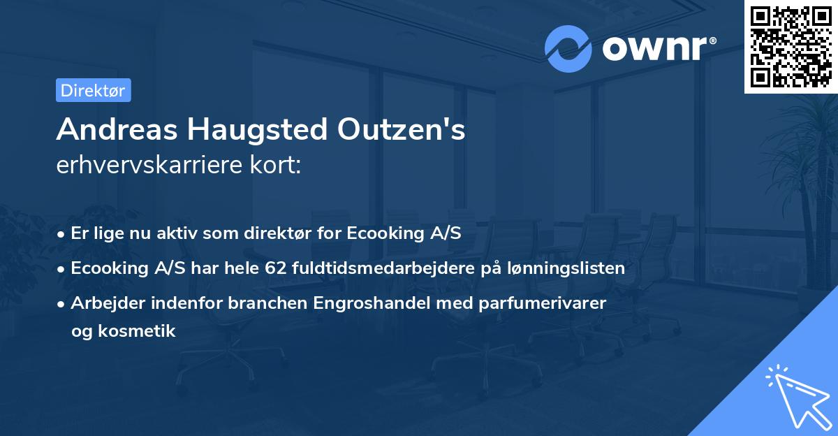 Andreas Haugsted Outzen's erhvervskarriere kort