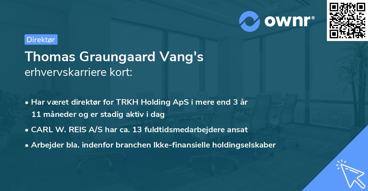 Thomas Graungaard Vang's erhvervskarriere kort