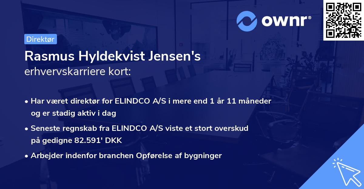 Rasmus Hyldekvist Jensen's erhvervskarriere kort