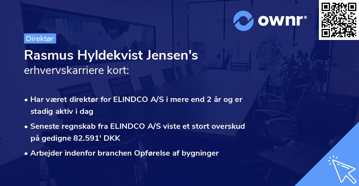 Rasmus Hyldekvist Jensen's erhvervskarriere kort