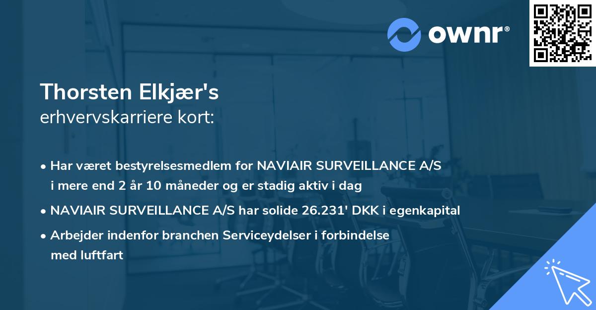 Thorsten Elkjær's erhvervskarriere kort