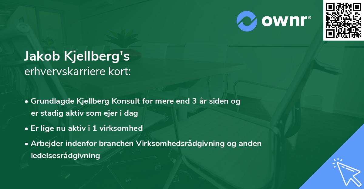 Jakob Kjellberg's erhvervskarriere kort