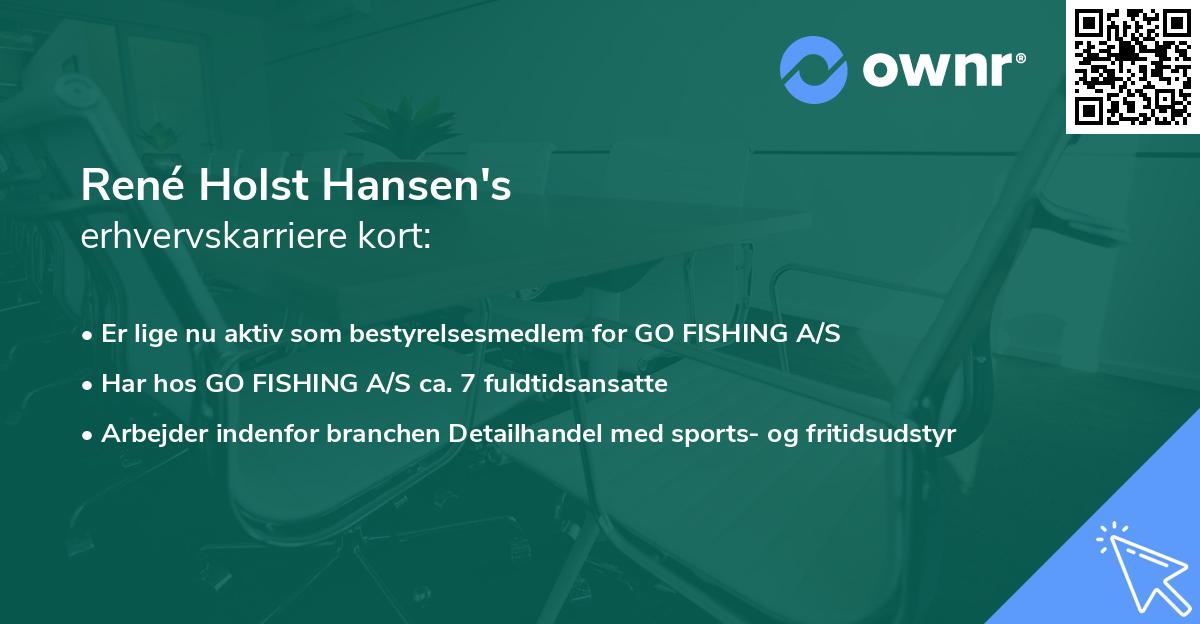 René Holst Hansen's erhvervskarriere kort