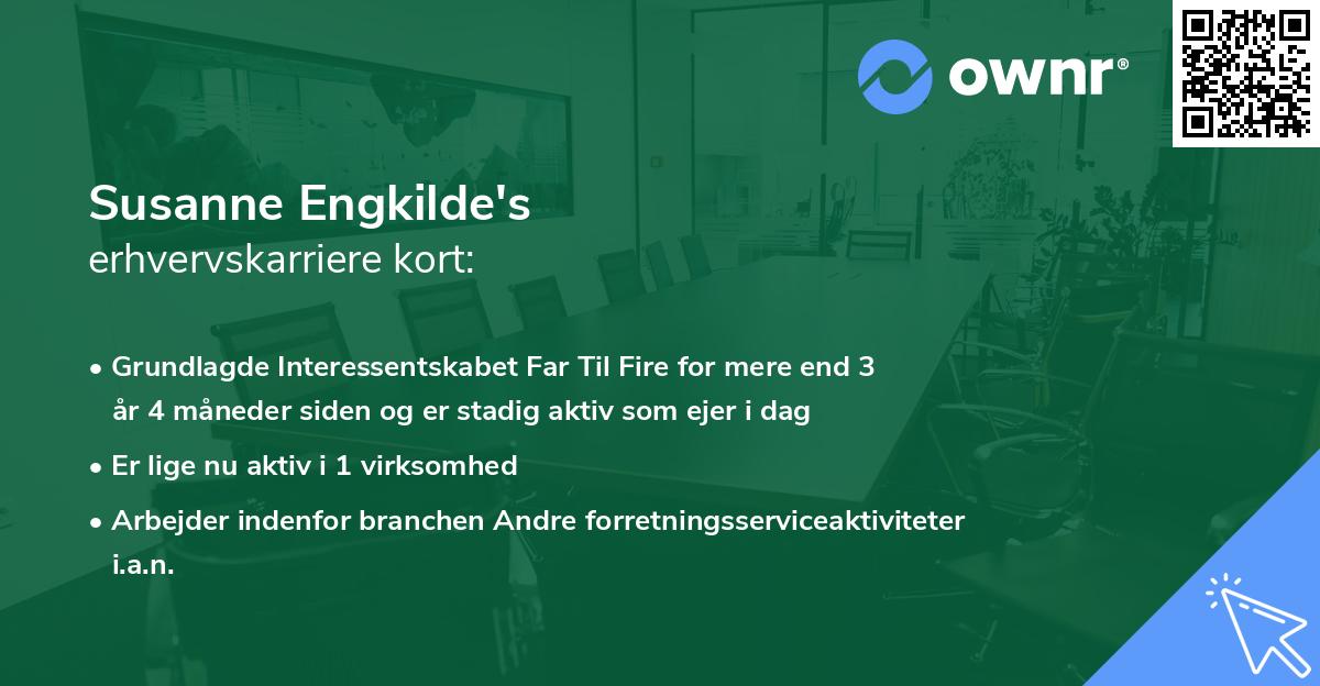 Susanne Engkilde's erhvervskarriere kort