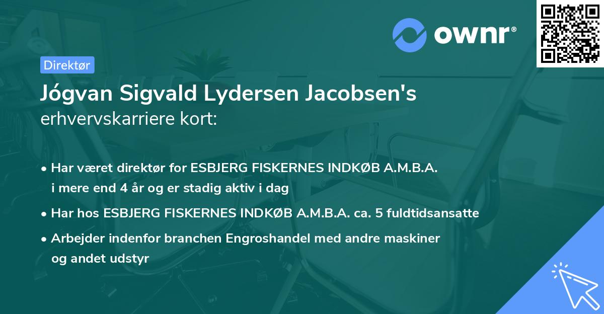 Jógvan Sigvald Lydersen Jacobsen's erhvervskarriere kort