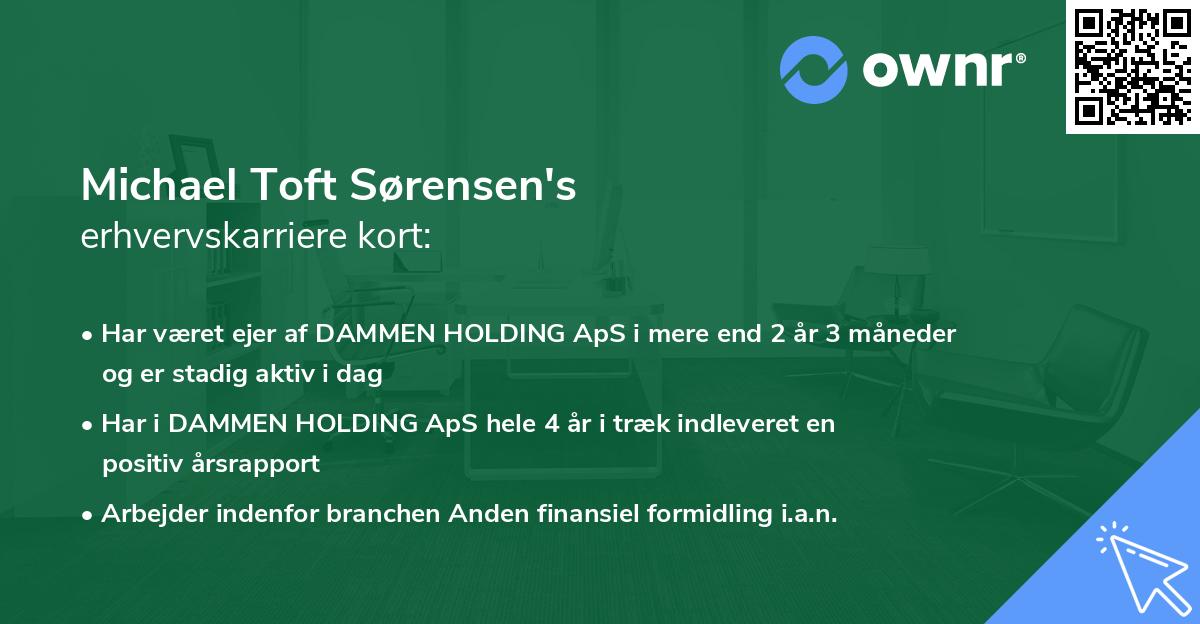 Michael Toft Sørensen's erhvervskarriere kort