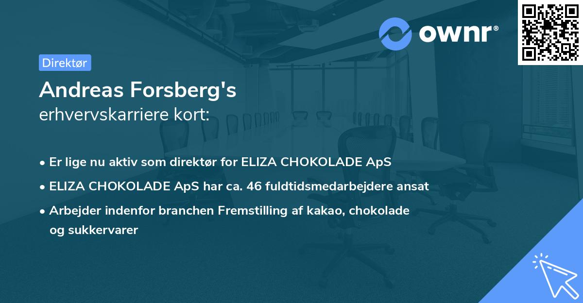 Andreas Forsberg's erhvervskarriere kort