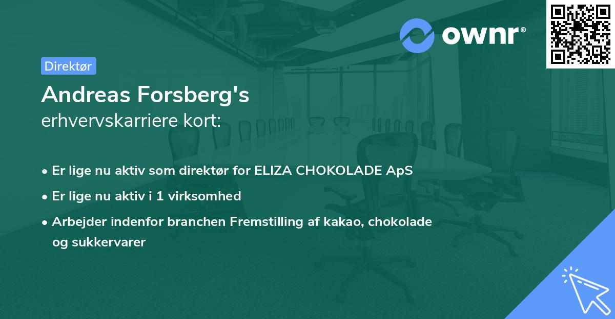 Andreas Forsberg's erhvervskarriere kort