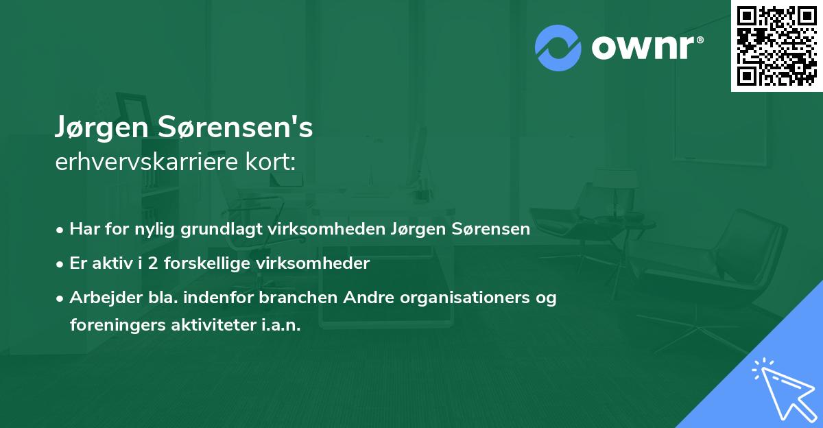 Jørgen Sørensen's erhvervskarriere kort