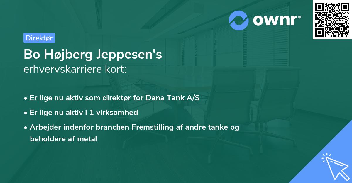 Bo Højberg Jeppesen's erhvervskarriere kort