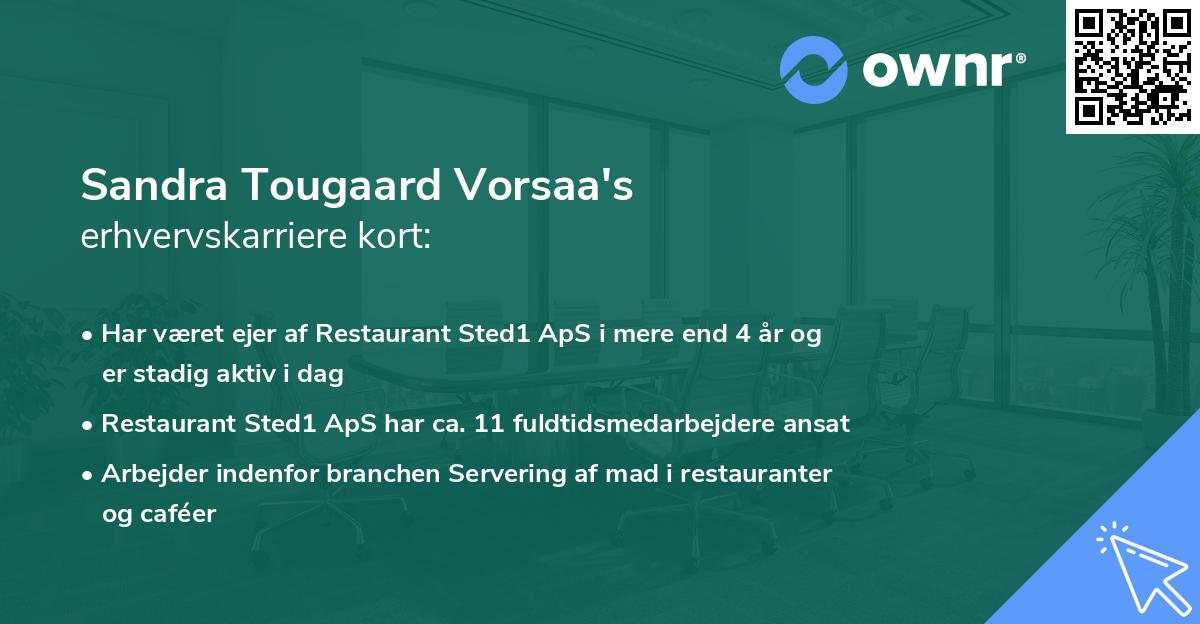 Sandra Tougaard Vorsaa's erhvervskarriere kort