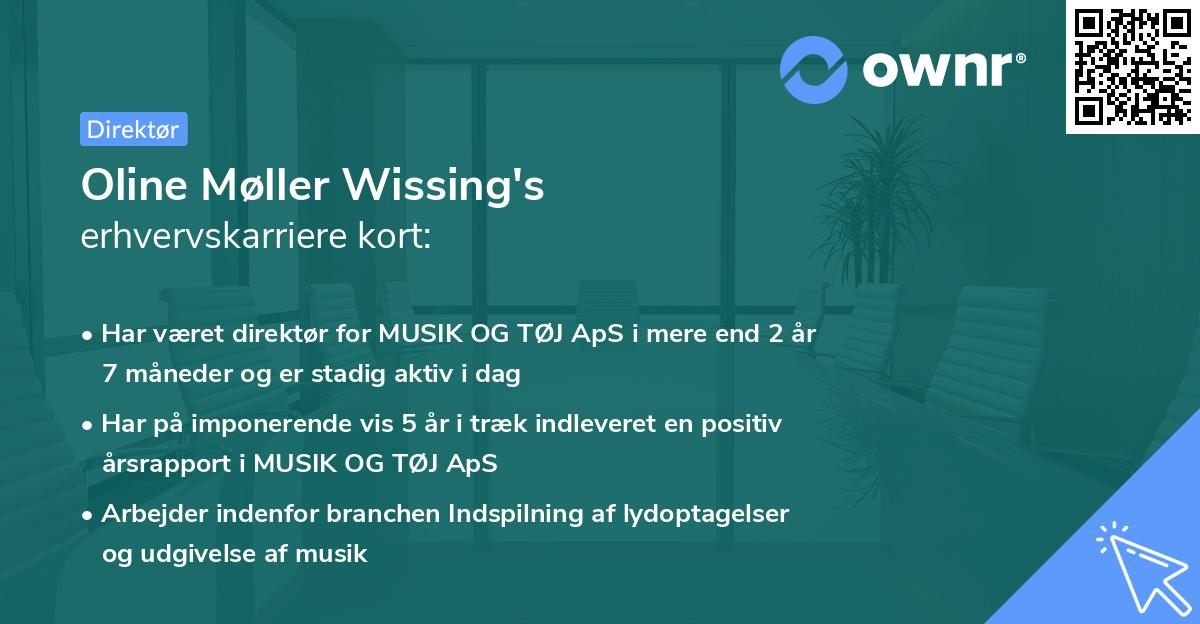 Oline Møller Wissing's erhvervskarriere kort