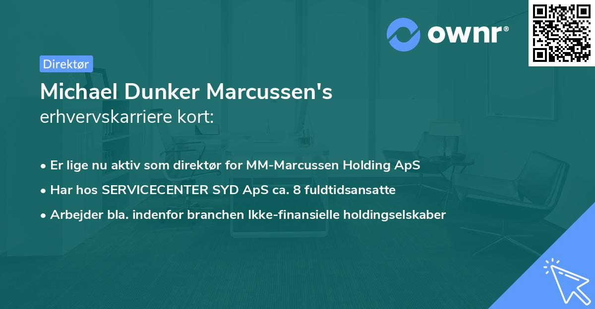Michael Dunker Marcussen's erhvervskarriere kort