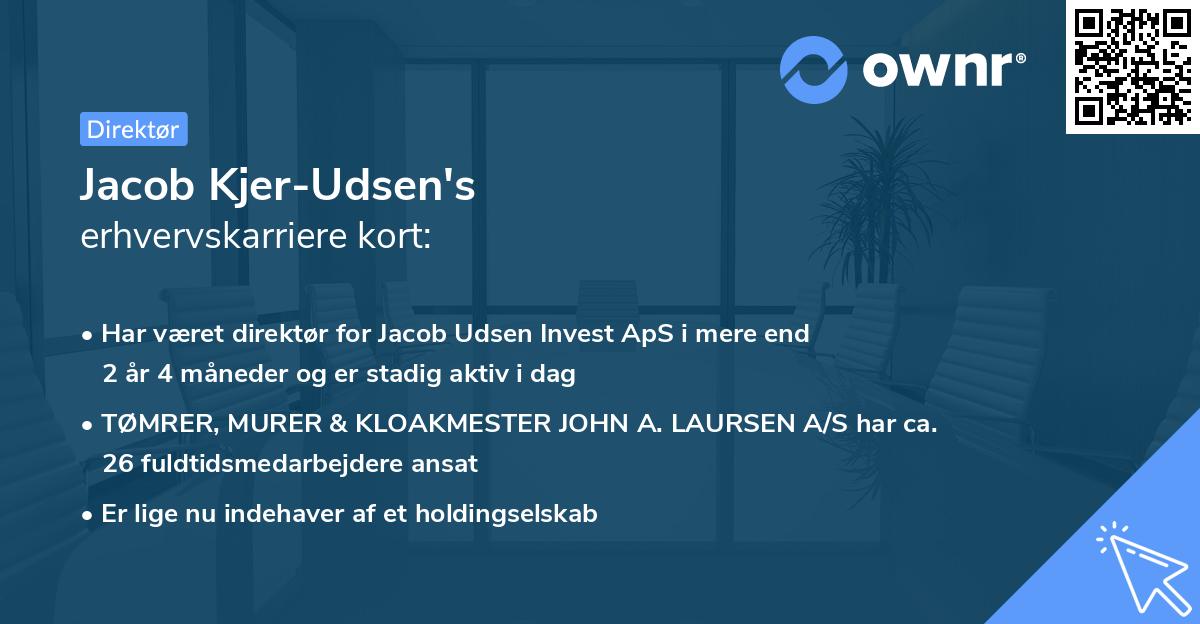 Jacob Kjer-Udsen's erhvervskarriere kort