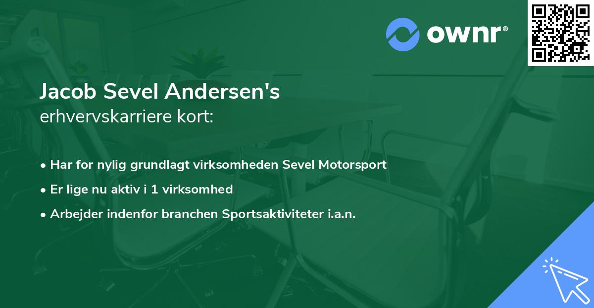 Jacob Sevel Andersen's erhvervskarriere kort