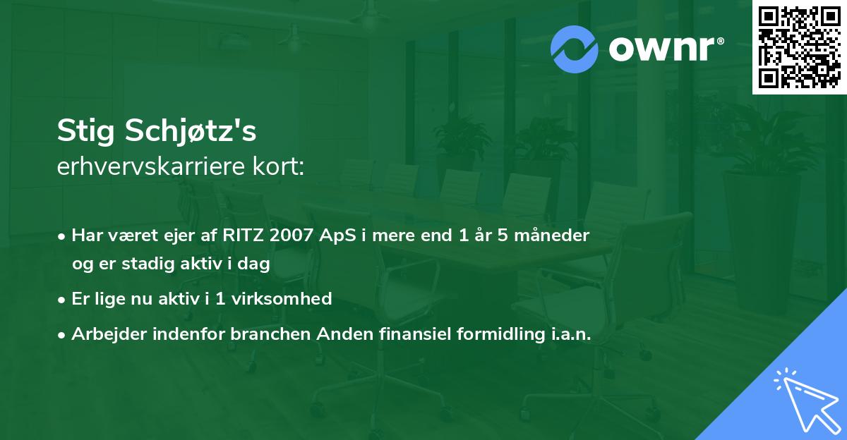 Stig Schjøtz's erhvervskarriere kort