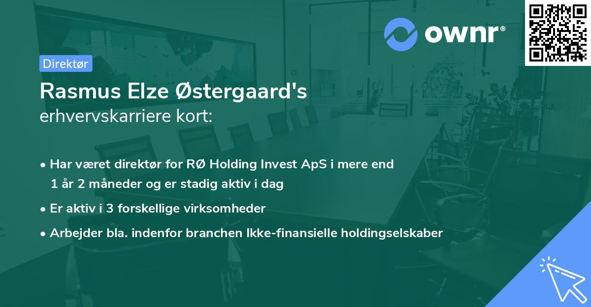 Rasmus Elze Østergaard's erhvervskarriere kort