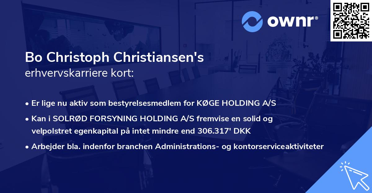 Bo Christoph Christiansen's erhvervskarriere kort