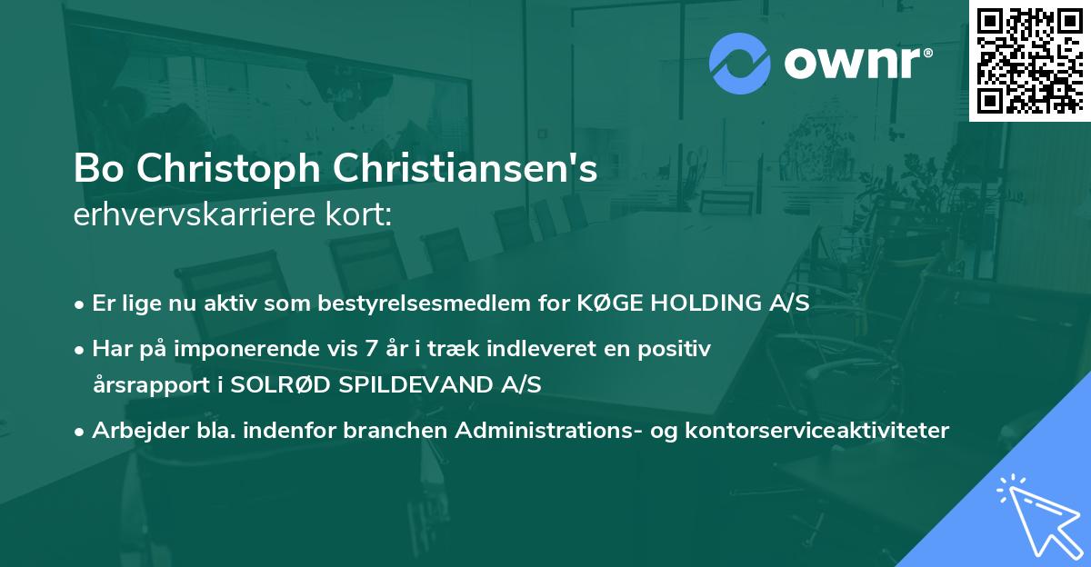 Bo Christoph Christiansen's erhvervskarriere kort