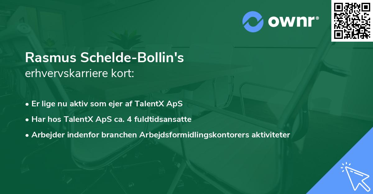 Rasmus Schelde-Bollin's erhvervskarriere kort