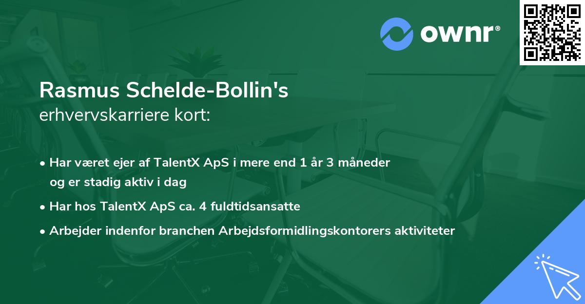 Rasmus Schelde-Bollin's erhvervskarriere kort