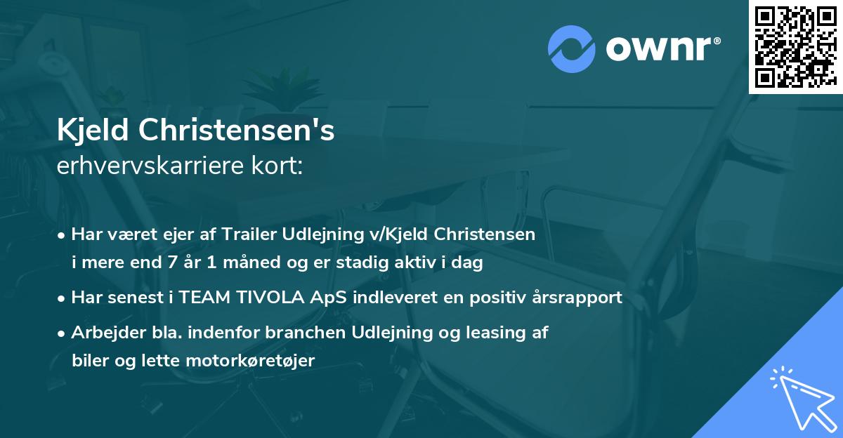 Kjeld Christensen's erhvervskarriere kort