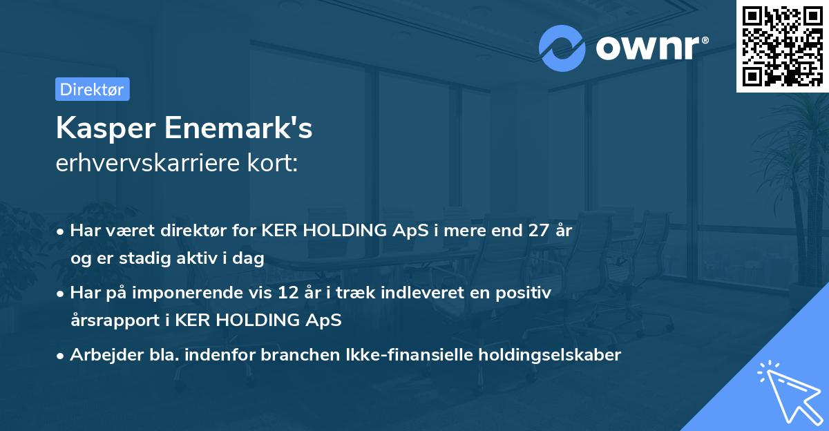 Kasper Enemark's erhvervskarriere kort
