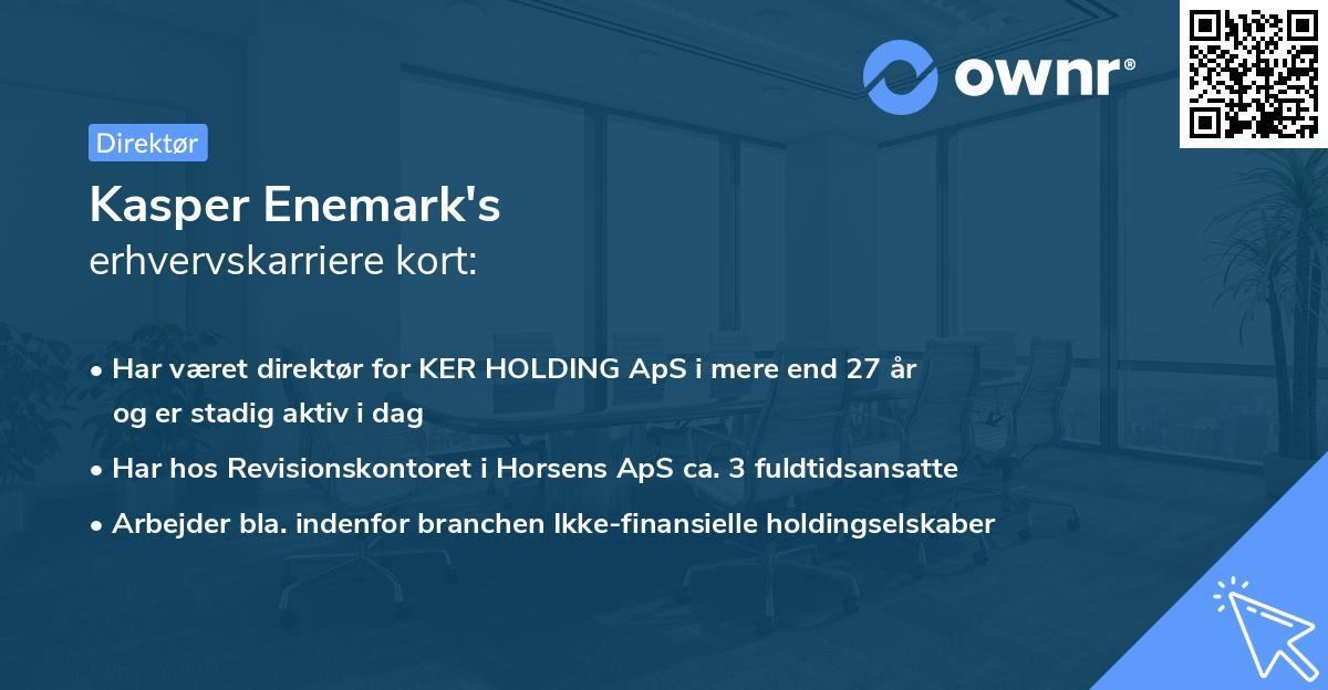 Kasper Enemark's erhvervskarriere kort