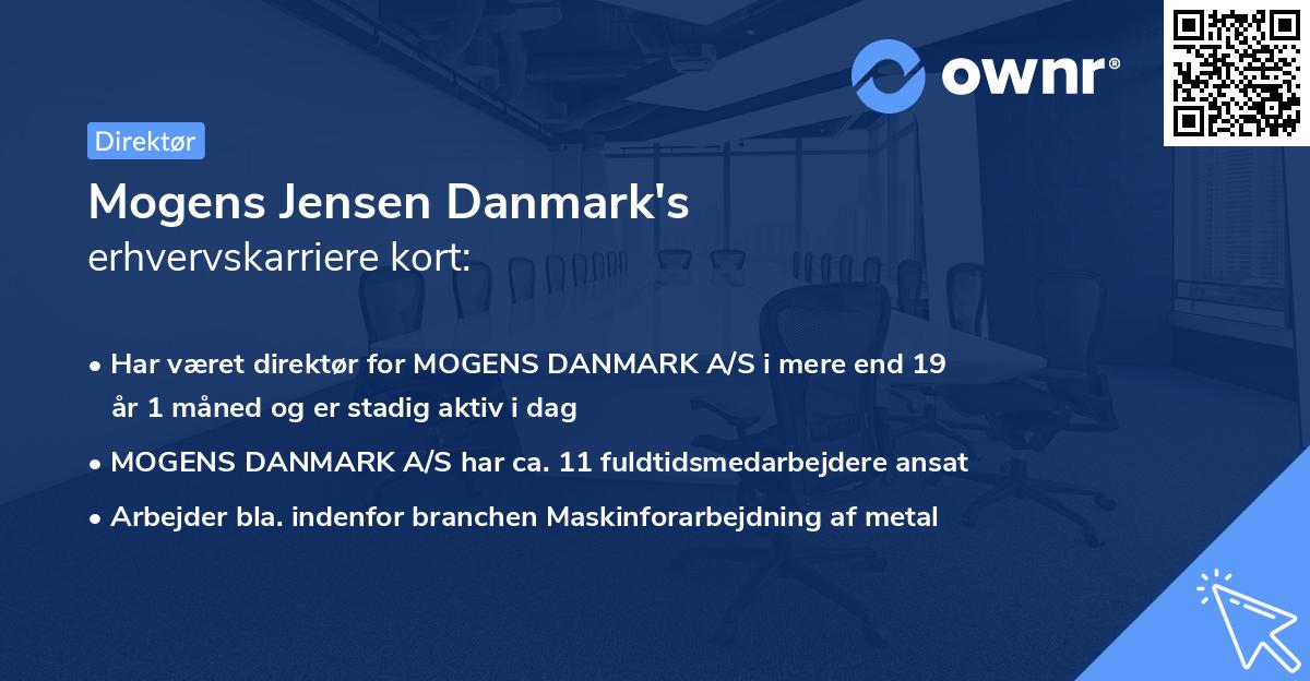 Mogens Jensen Danmark's erhvervskarriere kort