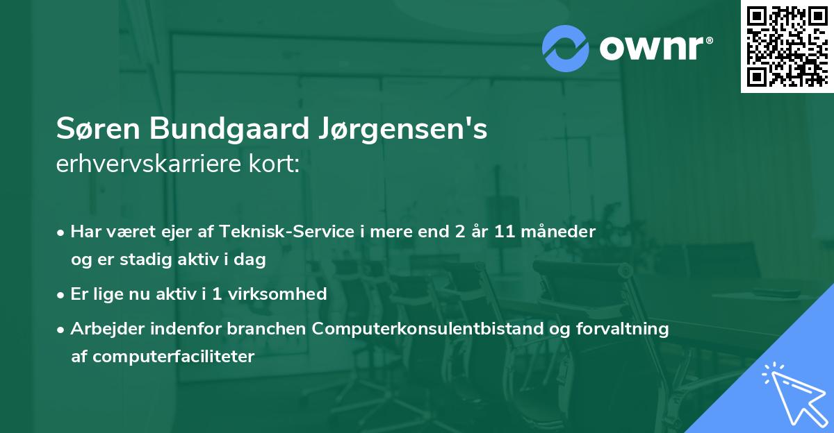 Søren Bundgaard Jørgensen's erhvervskarriere kort