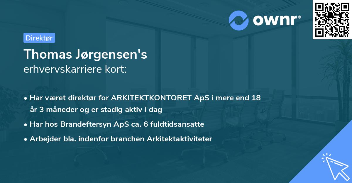 Thomas Jørgensen's erhvervskarriere kort