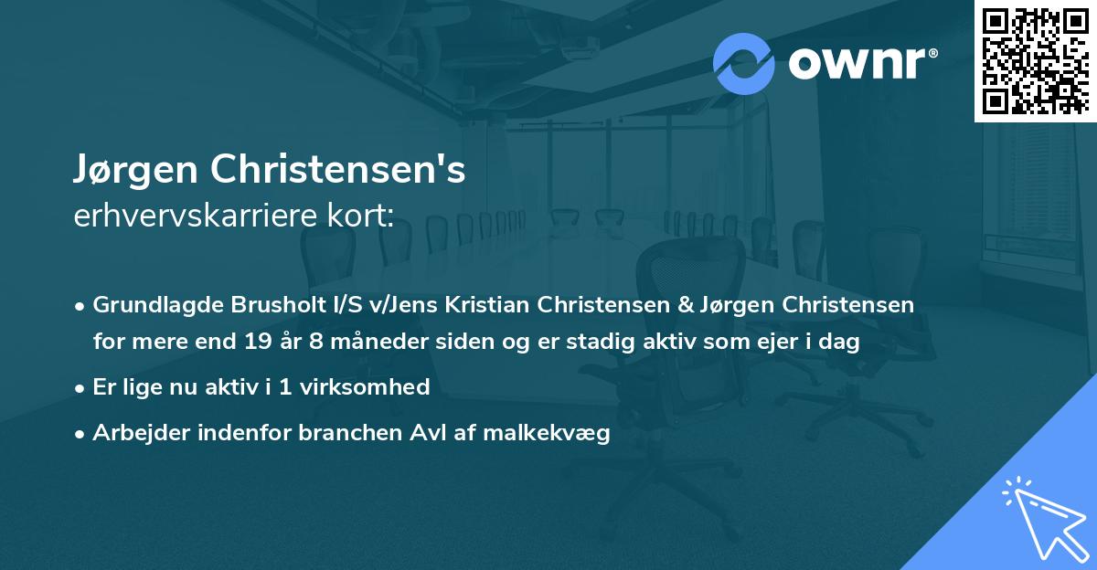 Jørgen Christensen's erhvervskarriere kort