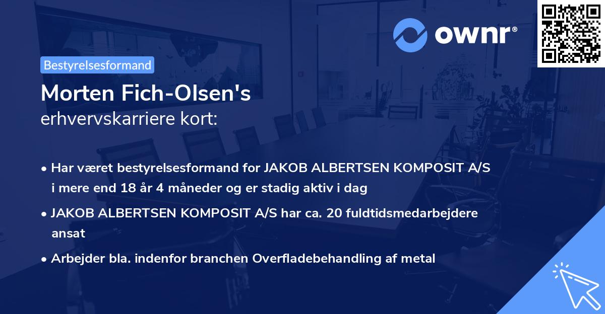 Morten Fich-Olsen's erhvervskarriere kort
